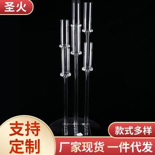 正方形底座 水晶烛台 6欧式 婚庆蜡烛台 1924