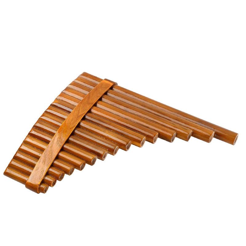 15管G调 竹制排箫 Pan Flute 带箍 吹奏乐器左手右手跨境款商