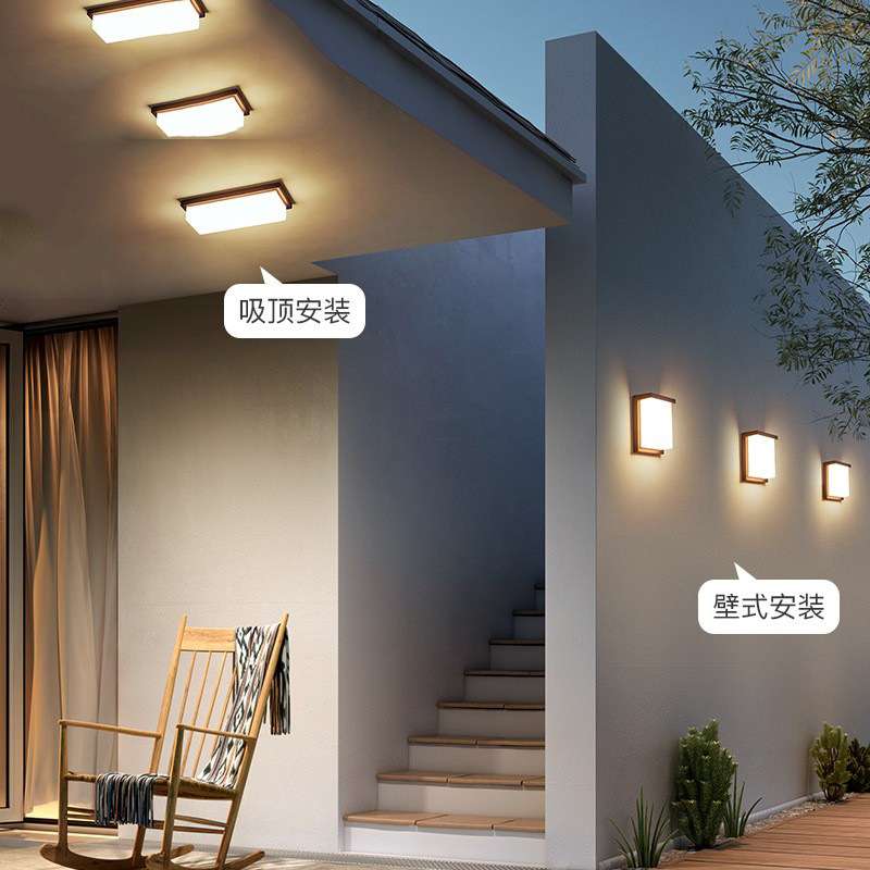 门前灯入户大门壁灯户外门口防水别墅外墙灯室外庭院灯超亮阳台灯