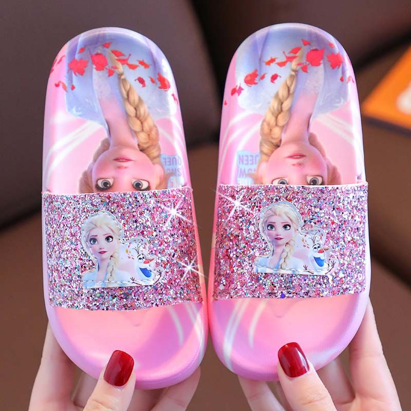 女童冰雪居家凉公主奇缘拖鞋