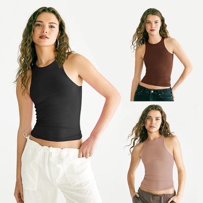 双层面料之塑SKIM上衣高弹裸感