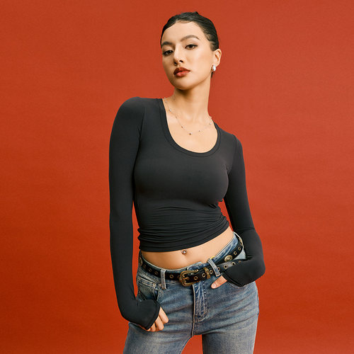 带胸垫SKIMS女性感长袖