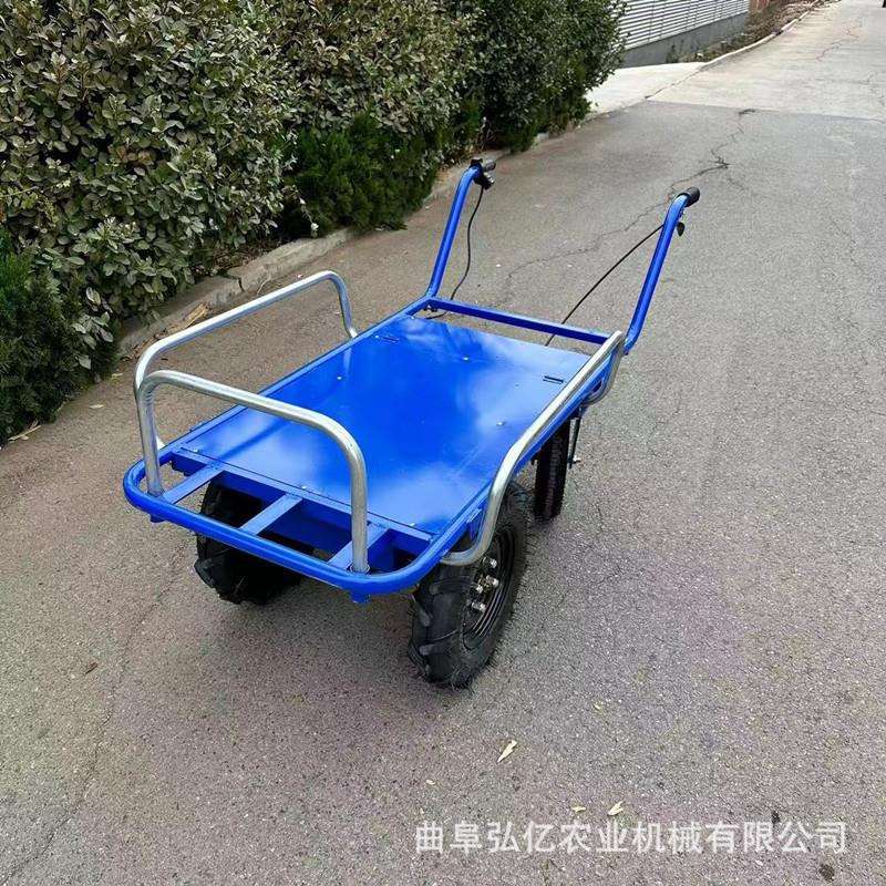 四轮电动手推车 果园48V运输平板车 加大越野轮胎山地爬坡鸡公车