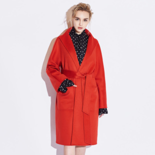 Lillo Lilly奢品高定意大利Colombo高端双面百分百纯羊绒大衣女