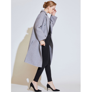 Lillo Lilly奢品高定意大利Colombo高端双面百分百纯羊绒大衣女