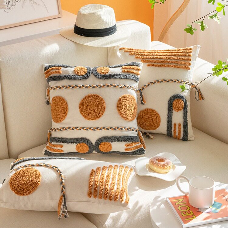 波西米亚轻奢抱枕沙发客厅靠枕靠背垫抱枕套车用高级感床上睡觉女