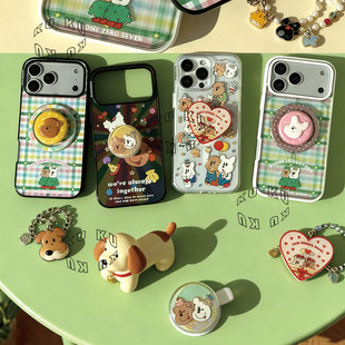 伴游奇遇记吐舌小狗1107手机气囊支架磁吸伸缩MAGSAFE圆啪可拆卸