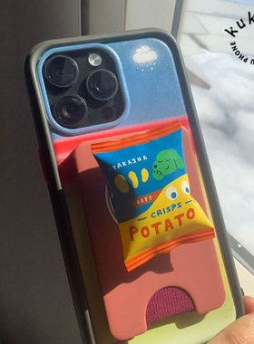 KK23-塔卡沙充气薯片手机支架2024新款气囊可爱磁吸支架帽泡泡pps