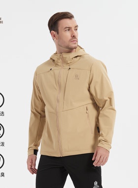 SHERMAN TREE舍曼树男款秋冬新款防风防泼抗菌除臭软壳户外外套