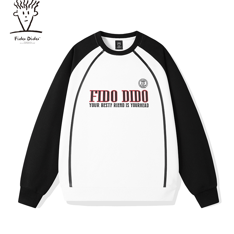 FIDODIDO美式学院风卫衣