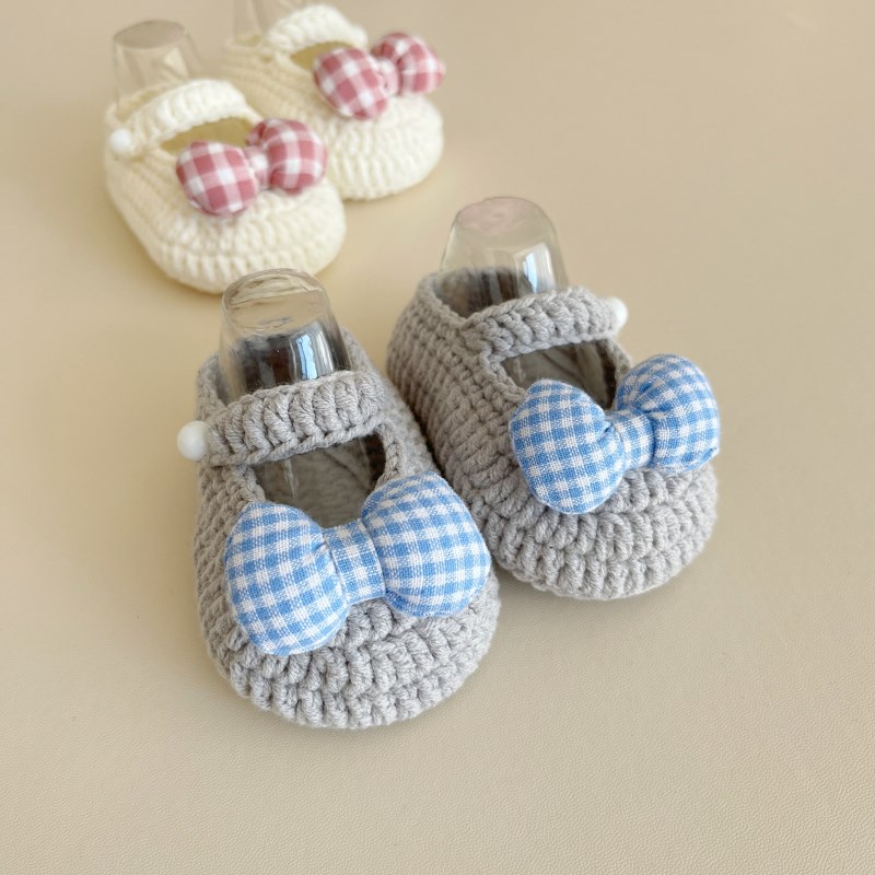 宝宝鞋钩织材料包钩针编织牛奶棉毛线婴儿宝宝鞋diy自制孕期解闷