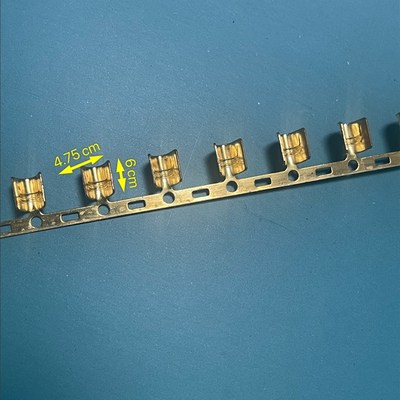 454B铜扣连带连绕端子 横带端子压线扣连带铜扣U型端子10000只