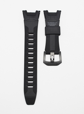 适用PROTREK手表配件卡西欧PRG-110YCPRW-1300Y黑色树脂表带