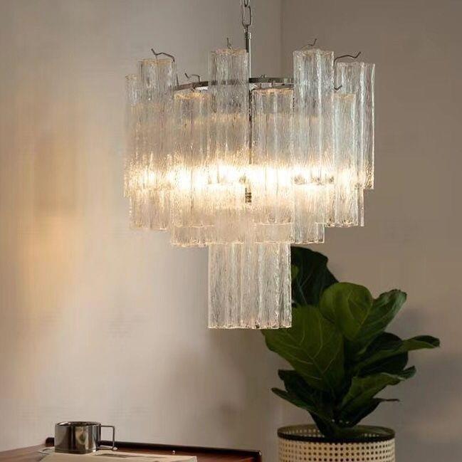 法式玻璃南洋中古客厅穆拉诺轻奢水晶复古别墅楼梯吊灯其他