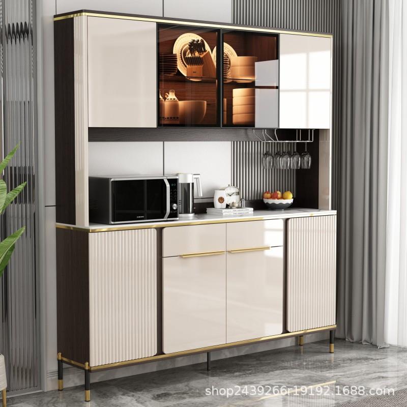 厨房餐边柜轻奢现代简约家用酒柜客厅靠墙高柜一体收纳储物茶水柜