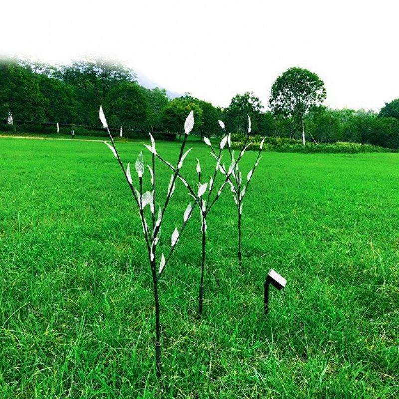 led彩灯地插树枝灯太阳能花园装饰灯户外创意庭院三连珠灯布置灯