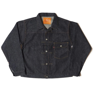 日本Denime Lot231XX-47复刻1947年15.5oz棕色棉混纺一代牛仔夹克