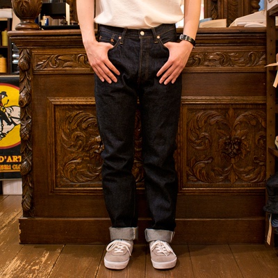 Studio D'Artisan小猪45周年德州棉SP-086石川台高腰锥形牛仔裤