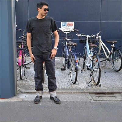 Denimio日本Denime新款224石川台66裤型高腰紧身直筒牛仔裤