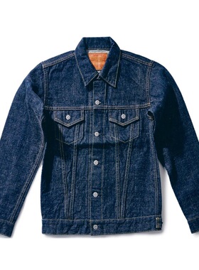 日本直邮武士15oz S0553XX阿美咔叽三代休闲原牛刀耳翻领丹宁夹克