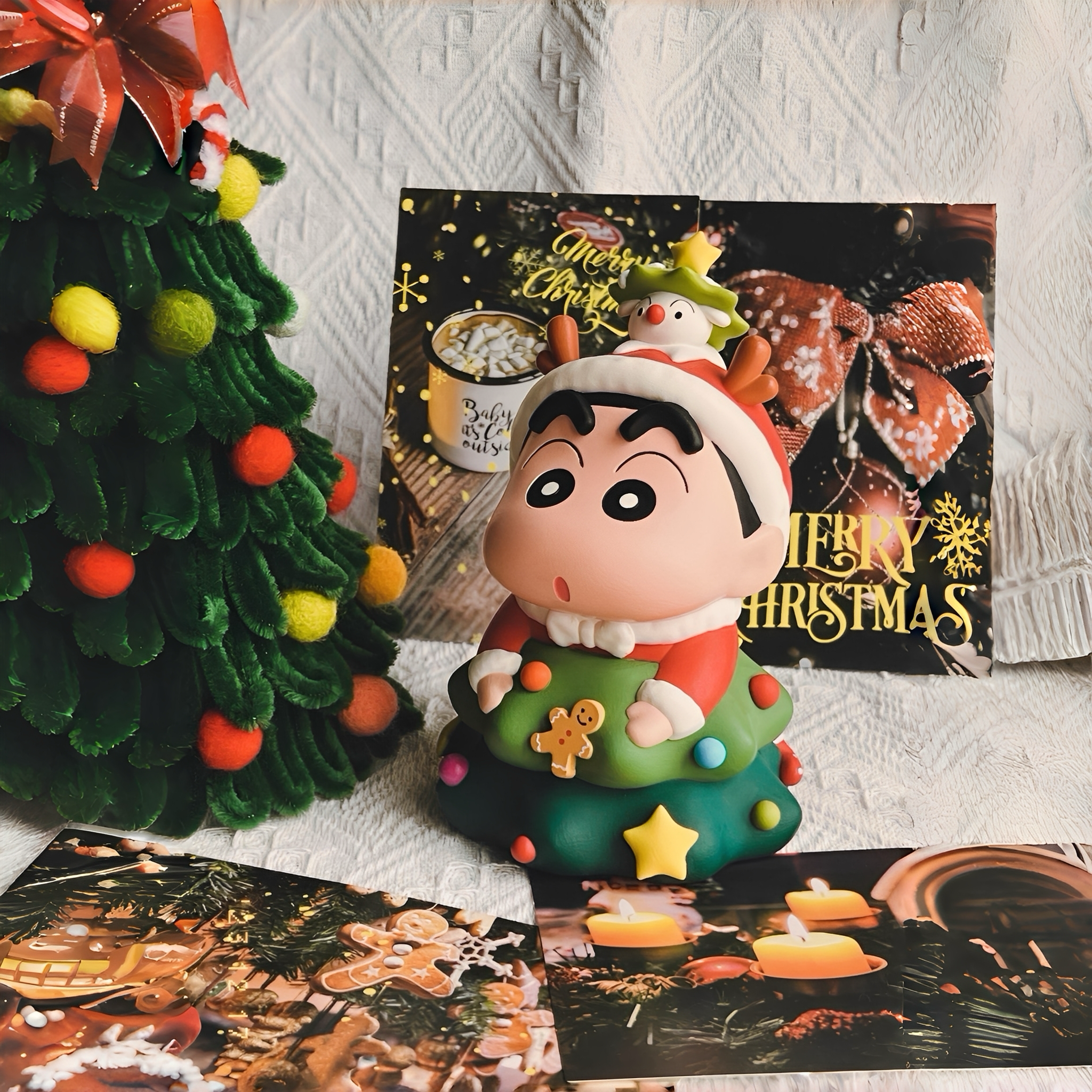 圣诞蜡笔小新手办创意圣诞树小新摆件可爱周边桌面公仔礼物送朋友,模玩/动漫/周边/娃圈三坑/桌游,手办/手办景品,淘宝优惠券,粉丝福利购,淘宝优惠卷