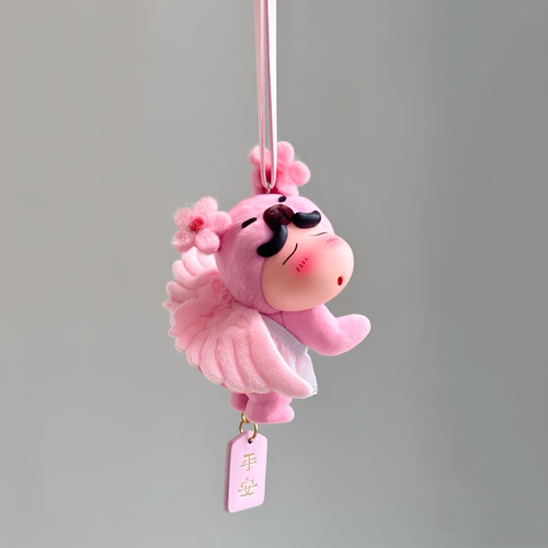 翠花造型植绒屁屁熊小新汽车挂件创意可爱卡通车载装饰品挂饰礼物