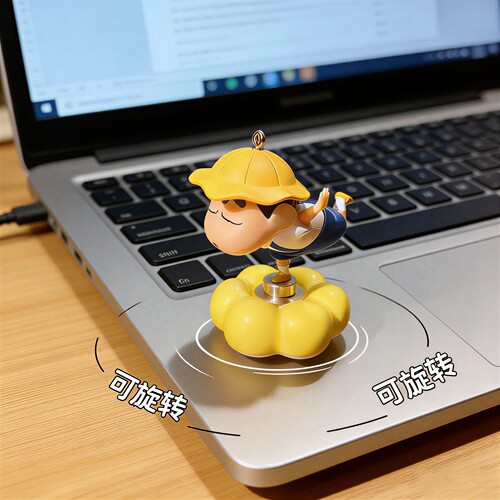 正版蜡笔小新旋转潮玩手办创意卡通桌面装饰品可爱车载礼物送朋友