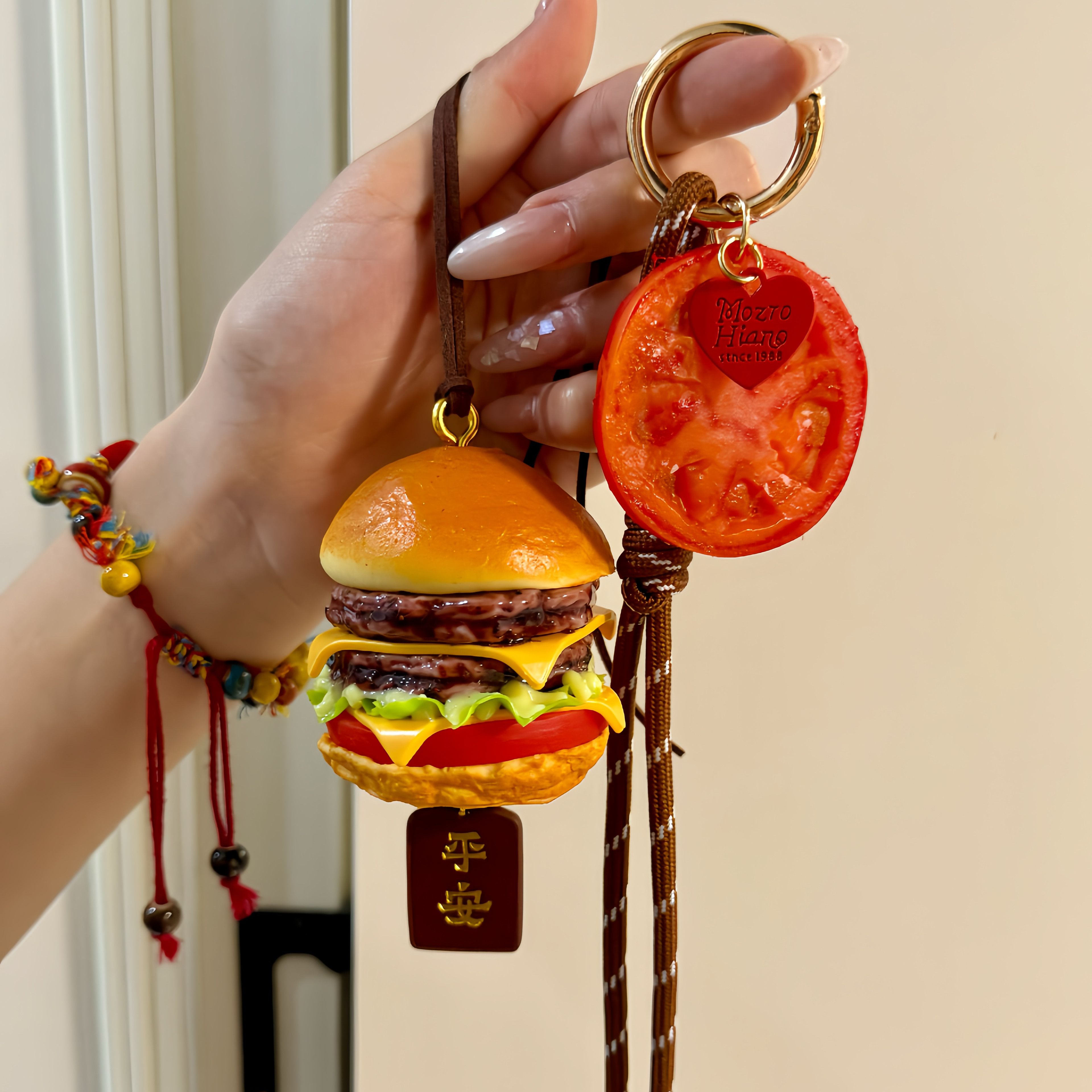 仿真堡堡平安创意汽车挂件搞怪西红柿中控台装饰品挂饰礼物送朋友