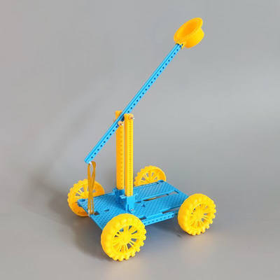 小学生科学实验创意手工作业投石机儿童科技小制作投石器小车玩具