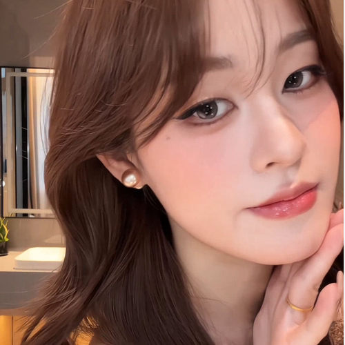 法式复古方块珠珠耳钉女