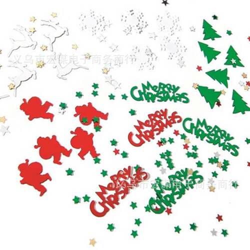 Merry Christmas Sequ Snowflake Christmas Table Confetti Chri