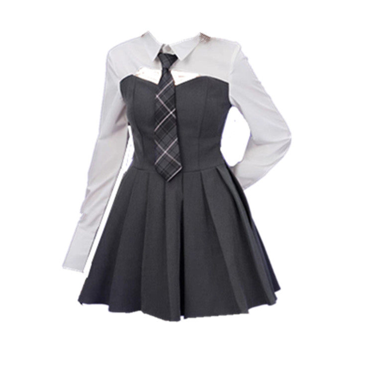 200斤JK学院风拼接衬衫polo领假两件连衣裙复古外贸特大码女装潮