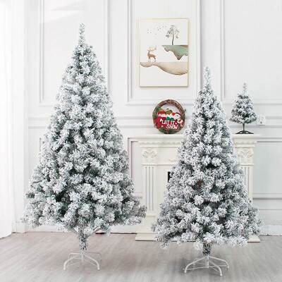 Christmas White Flocking Christmas Tree PVC Decorative Tree
