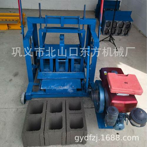 柴油直推制作400-200-200柴油制动发电12P制砖工具水泥空心砖机