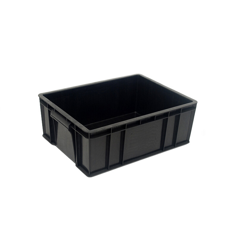 防静电周转箱黑色静电元件盒电子物料箱防静电箱工厂收纳箱长方形
