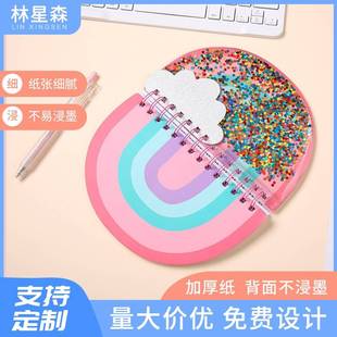 厂家供应儿本童卡通沙手账本活页高颜值流文具笔记创意手账本
