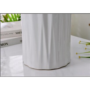 特大号陶瓷花盆大型高筒细高简y约纯白落地大码超大高盆加深大尺