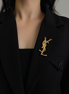 字母胸针高档女设计感小众西装毛衣西服新款百搭时尚配Z饰别针胸