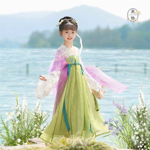本格童装国风汉服女童齐胸儿童连衣裙2025年新款古风仙气春夏季薄