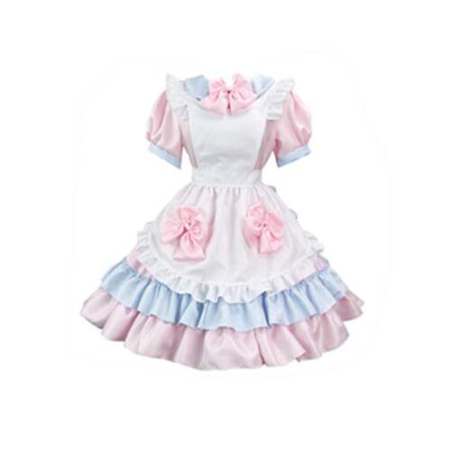 200斤外贸特大码女装速卖通亚马逊欧美风lolita动漫女仆连衣裙潮