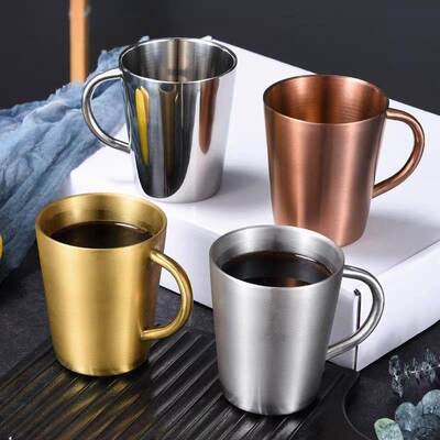 304 stainless steel water cup with handle household coffee