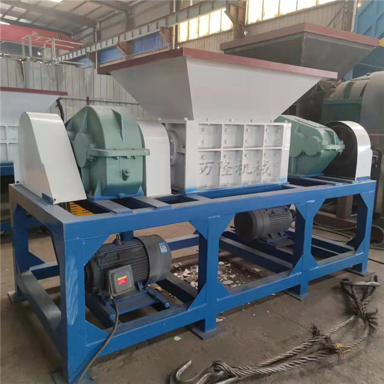 小型撕碎机橡胶轮胎撕碎机废铝合金PVC管件家用电器双轴撕碎机