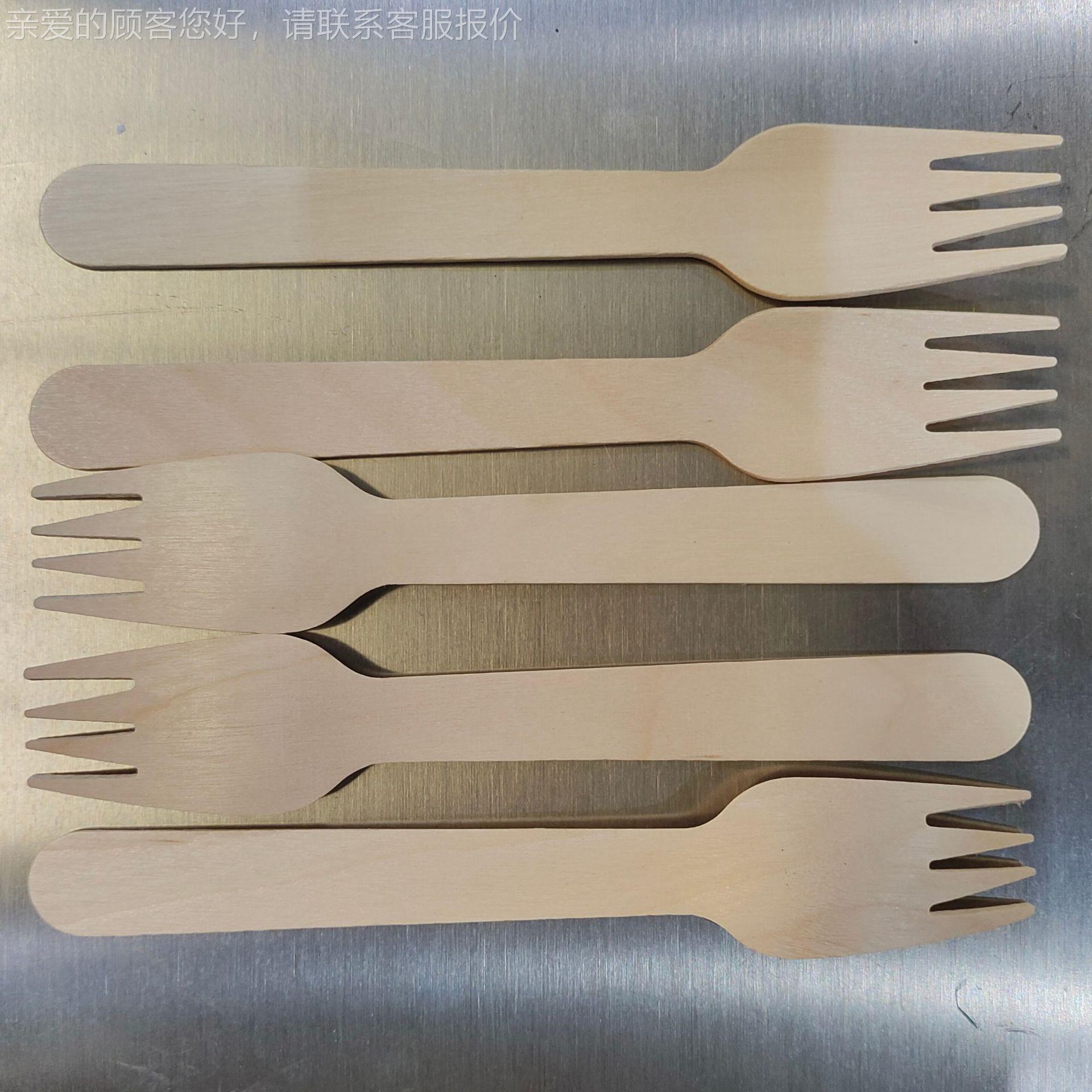 木勺子木质餐具可解环给保料刀实叉勺桦降木勺子XPY自动供料料包