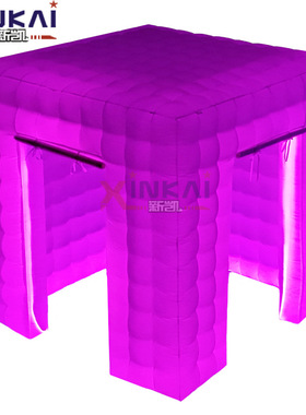 定制便携式充气照相亭 LED婚礼充气photo booth 充气照片工作室