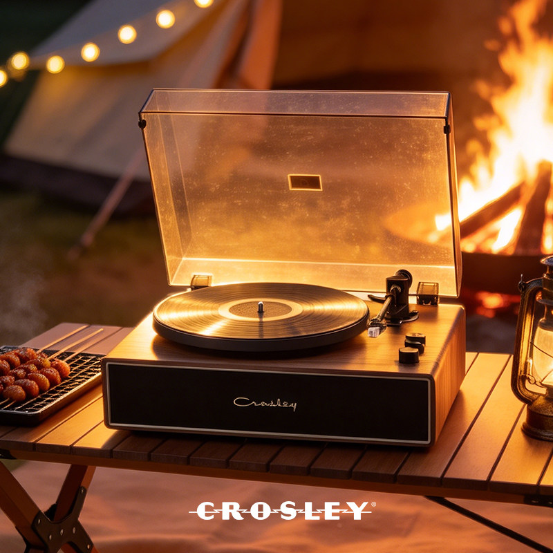 CROSLEY克罗斯利黑胶唱片机无线蓝牙唱机复古胡桃音响留声机STAVE