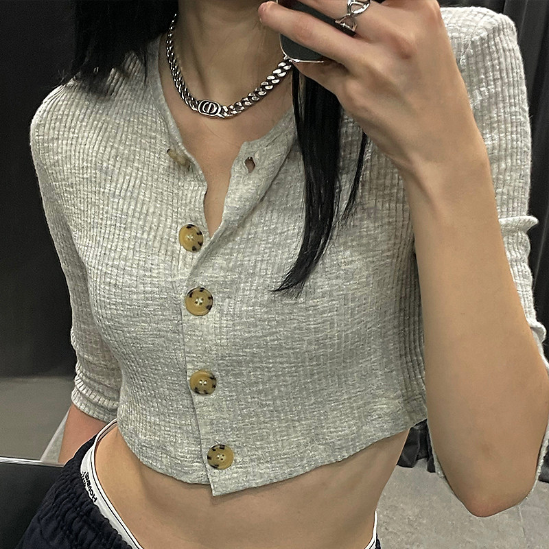 Mathieu韩国时尚气质短款防晒长袖外套女夏季新款显瘦外搭上衣