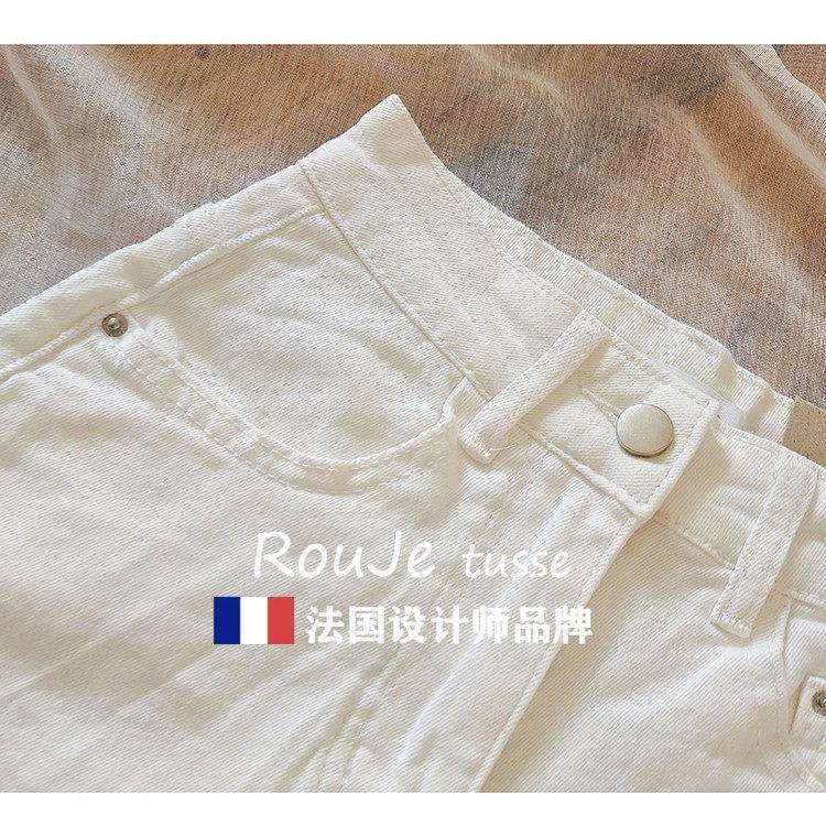 法国sR67667407ouje tuse牛仔短裤女夏季薄款a字胖M阔腿松显宽瘦