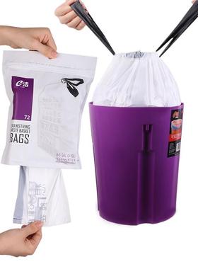 e 解款撕自动收口垃圾袋加洁8DT10455厚忧家用款手提式穿绳抽绳免
