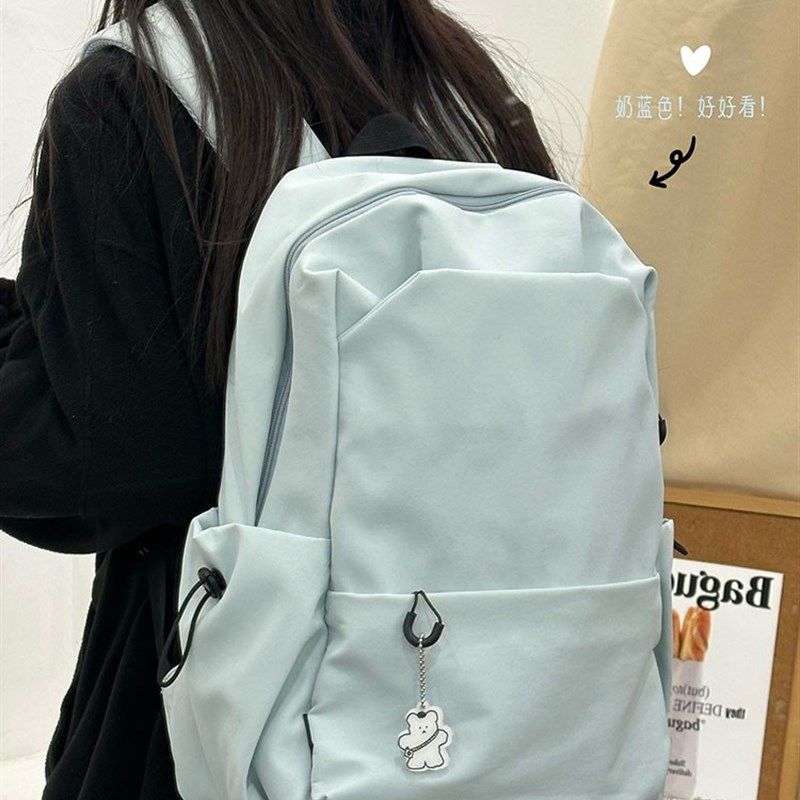 书包初中女生高颜值小众大容量日系韩版百搭简约高中生背包旅行包