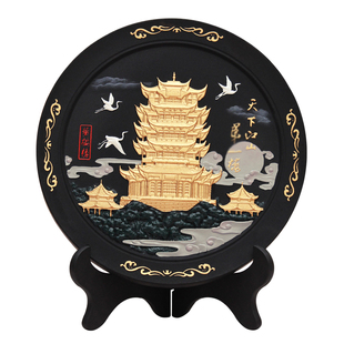 活性炭雕工艺品黄鹤楼家居客厅装 饰品摆件商务礼品定制碳雕摆设